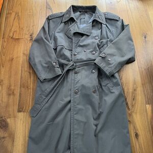 Vintage B. Teller of Vienna Trench Coat Long Jacket Gray Size US Large / EU 52